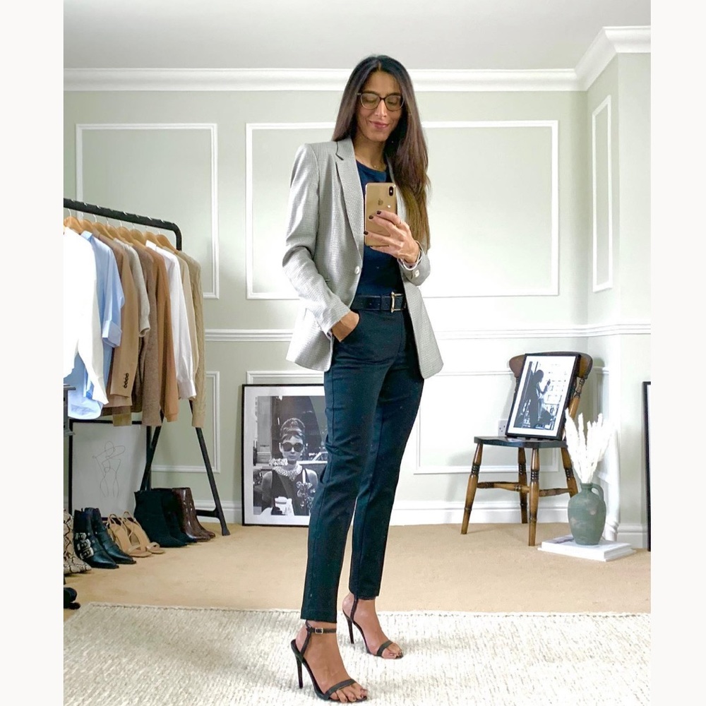 H&M Gray Fitted Blazer